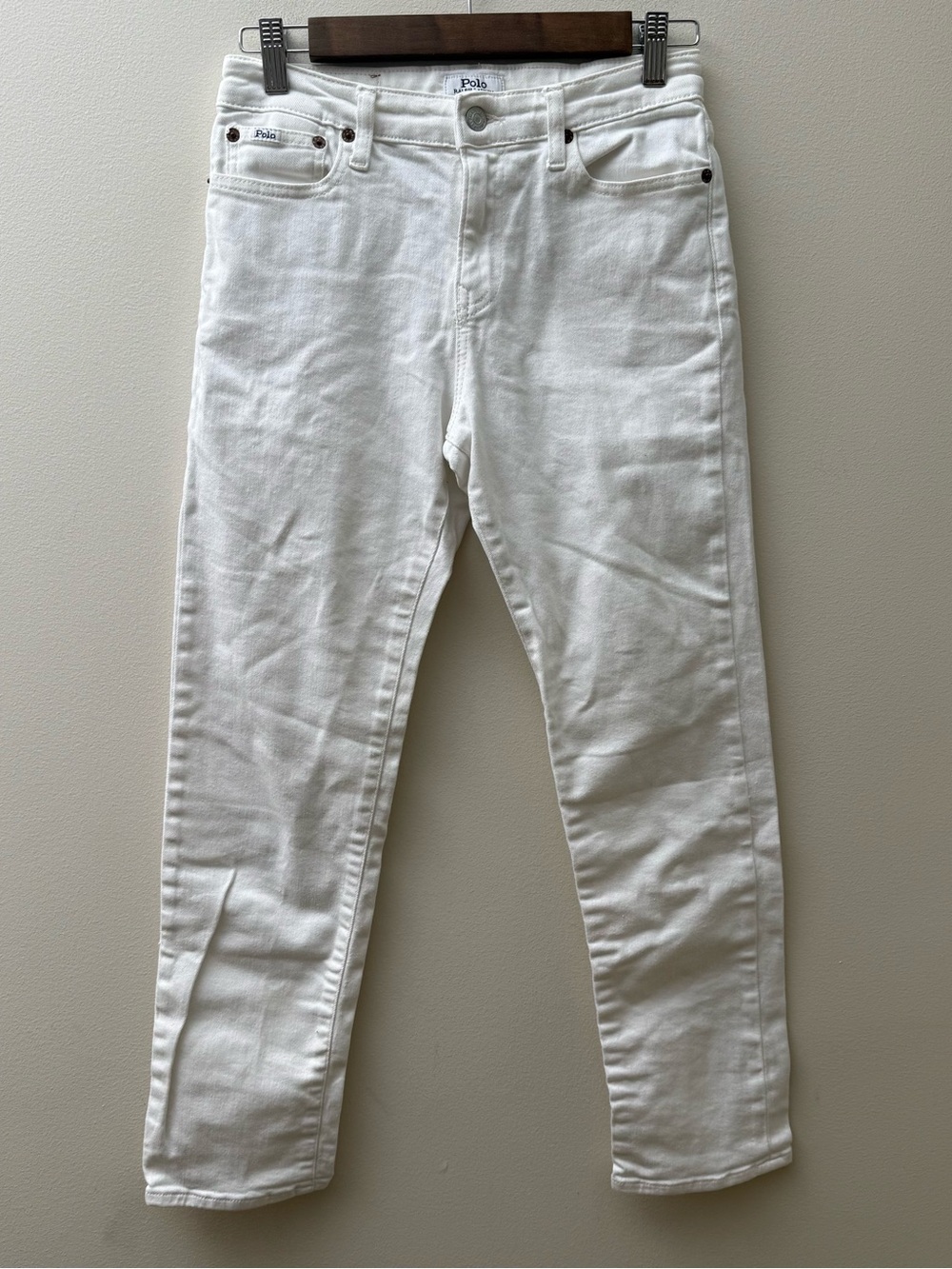 Polo by Ralph Lauren White Kids Slim Jeans